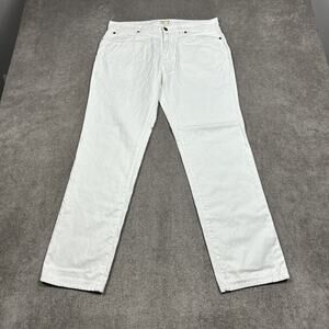 Todd Snyder Pants Men 32x34 (Measures 32x29) Slim Fit White Linen Blend 5 Pocket